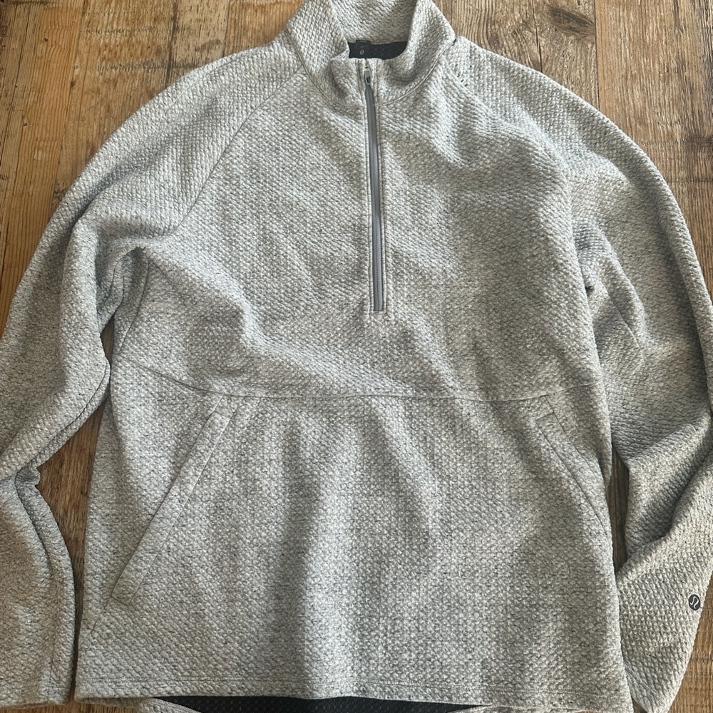 Lululemon Men’s At Ease 1/2 Zip Hoodie -  grey  - medium